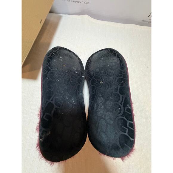 UGG Men’s Scuff Slippers Burgundy Suede Shearling Lined Size 11 - Picture 6 of 6